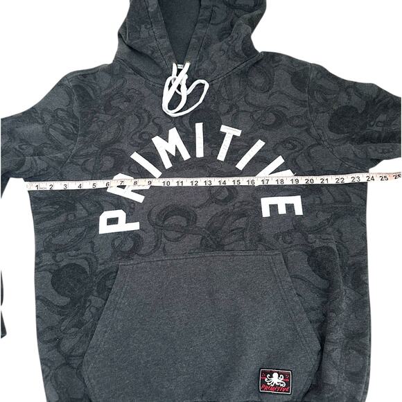 Primitive Kraken Hooded Sweatshirt Top Small All Over Print Skater Streetwear - Picture 10 of 13